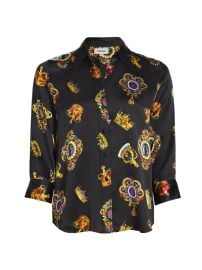 Shop LAGENCE Dani Printed Silk Button-Front Shirt at Saks Fifth Avenue