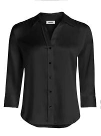 Shop LAGENCE Dani Three-Quarter Sleeve Silk Blouse at Saks Fifth Avenue