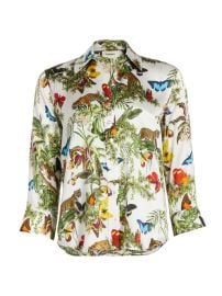 Shop LAGENCE Dani Tropical Silk Blouse at Saks Fifth Avenue