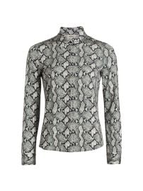 Shop LAGENCE Harmony Snakeskin-Print Button-Front Blouse at Saks Fifth Avenue