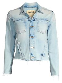 Shop LAGENCE Janelle Slim-Fit Raw Hem Denim Jacket at Saks Fifth Avenue