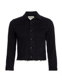 Shop LAGENCE Janelle Slim-Fit Raw-Hem Denim Jacket at Saks Fifth Avenue