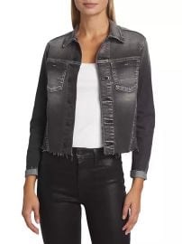 Shop LAGENCE Janelle Slim Raw Denim Jacket at Saks Fifth Avenue