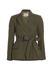 Shop LAGENCE Jordana Cotton-Blend Wrap Blazer at Saks Fifth Avenue