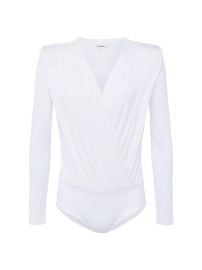 Shop LAGENCE Kallie Long-Sleeve Wrap Bodysuit at Saks Fifth Avenue