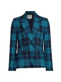 Shop LAGENCE Kenzie Double-Breasted Plaid Blazer at Saks Fifth Avenue