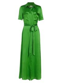 Shop LAGENCE Klement Satin Maxi Shirtdress at Saks Fifth Avenue