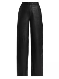 Shop LAGENCE Livvy Leather Straight-Leg Pants at Saks Fifth Avenue