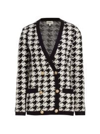 Shop LAGENCE Maddy Double-Breasted Houndstooth Cardigan at Saks Fifth Avenue