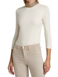 Shop LAGENCE Mya Embellished Mockneck Top at Saks Fifth Avenue