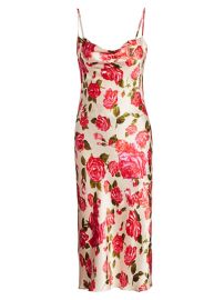 Shop LAGENCE Nyla Cowl-Neck Floral Silk Slip Dress at Saks Fifth Avenue