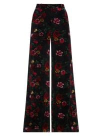 Shop LAGENCE Pilar Floral Velvet Wide-Leg Pants at Saks Fifth Avenue