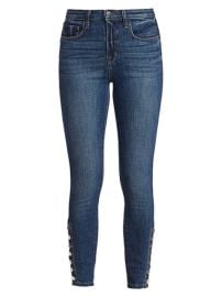 Shop LAGENCE Piper High-Rise Button-Hem Skinny Jeans at Saks Fifth Avenue