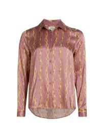 Shop LAGENCE Tyler Chain Print Silk Long-Sleeve shirt at Saks Fifth Avenue