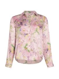 Shop LAGENCE Tyler Floral Silk Button-Front Blouse at Saks Fifth Avenue