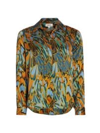 Shop LAGENCE Tyler Printed Silk Blouse at Saks Fifth Avenue