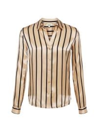 Shop LAGENCE Tyler Striped Silk Long-Sleeve Top at Saks Fifth Avenue