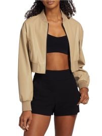 Shop LAMARQUE Evelin Faux-Leather Cropped Bomber Jacket at Saks Fifth Avenue