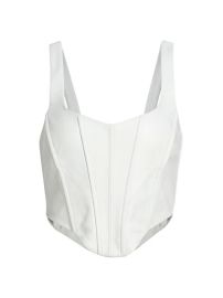 Shop LAMARQUE Tabia Leather Corset Crop Top at Saks Fifth Avenue
