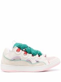 Shop LANVIN Curb lace-up chunky sneakers with Express Delivery - at Farfetch