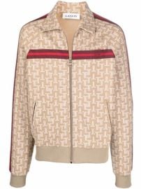 Shop LANVIN monogram-print jacket with Express Delivery - at Farfetch