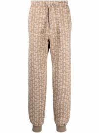 Shop LANVIN monogram-print track pants with Express Delivery - at Farfetch