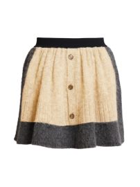 Shop LOEWE Colorblocked Wool Knit Miniskirt at Saks Fifth Avenue