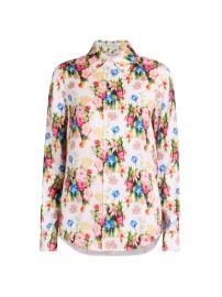 Shop LOEWE Floral Silk-Cotton Shirt at Saks Fifth Avenue