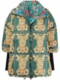 Shop La DoubleJ St Moritz tiger print puffer jacket with Express Delivery - at Farfetch