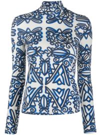 Shop La DoubleJ patterned turtleneck top with Express Delivery - at Farfetch