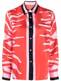 Shop La Doublej Boy PlacxE9e-print silk shirt with Express Delivery - at Farfetch