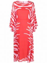 Shop La Doublej Sorella zebra-print dress with Express Delivery - at Farfetch