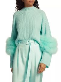 Shop LaPointe Feathered Cashmere amp Silk Sweater at Saks Fifth Avenue