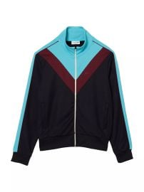 Shop Lacoste Colorblocked Zip-Front Sweatshirt at Saks Fifth Avenue