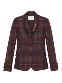 Shop Lafayette 148 New York Academy Plaid Pin-Embellished Blazer at Saks Fifth Avenue