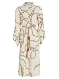 Shop Lafayette 148 New York Belted Rope-Print Shirtdress at Saks Fifth Avenue