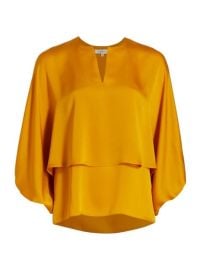 Shop Lafayette 148 New York Kenna Tiered Satin Blouse at Saks Fifth Avenue