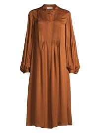 Shop Lafayette 148 New York Layla Pleated Satin Dress at Saks Fifth Avenue