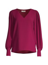 Shop Lafayette 148 New York Lenore Blouson-Sleeve Blouse at Saks Fifth Avenue