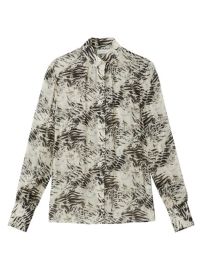 Shop Lafayette 148 New York Mattea Graphite-Print Blouse at Saks Fifth Avenue