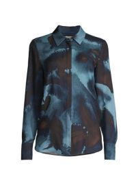 Shop Lafayette 148 New York Scottie Ink Drop Blouse at Saks Fifth Avenue