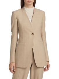 Shop Lafayette 148 New York Single-Button Wool Blazer at Saks Fifth Avenue