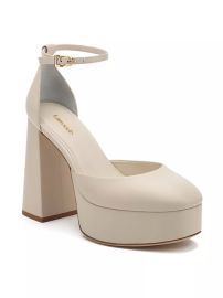 Shop Larroud Ari Leather Ankle-Strap Platform Pumps at Saks Fifth Avenue