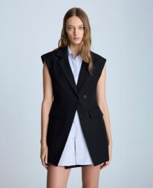 Shop Layered Black Vest with Detachable Shirt Front KC at Kenneth Cole