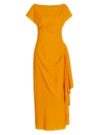 Shop Lela Rose Draped Textured Crepe Sheath Dress at Saks Fifth Avenue