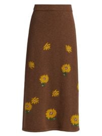 Shop Lela Rose Needlepoint Sunflower Maxi-Skirt at Saks Fifth Avenue