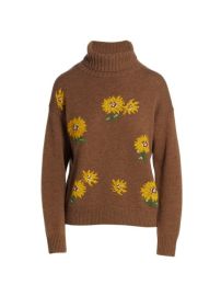 Shop Lela Rose Needlepoint Sunflower Turtleneck at Saks Fifth Avenue