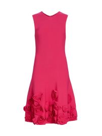 Shop Lela Rose Penelope Knit Rosette Midi-Dress at Saks Fifth Avenue