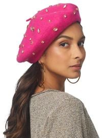 Shop Lele Sadoughi Crystal-Embellished Felt Beret at Saks Fifth Avenue