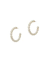 Shop Lele Sadoughi Stardust Acrylic Faux Pearl Hoop Earrings at Saks Fifth Avenue